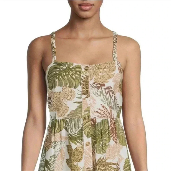 Beach Lunch Lounge Women’s Braided Strap Button Front Dress - Picture 3 of 10